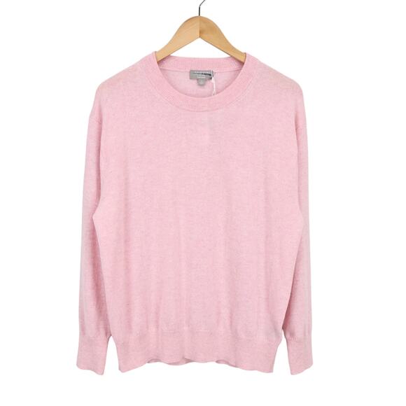 NWT J.Crew Cashmere Oversized Relaxed Fit Crewneck Sweater Pink Size XS - Picture 2 of 8